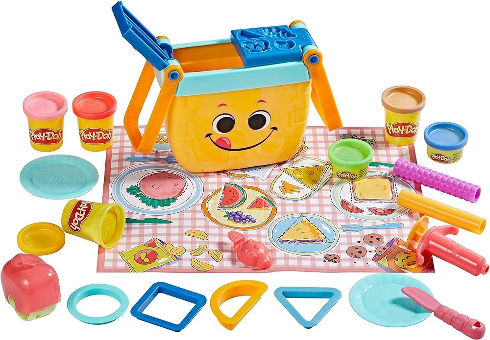 Play-Doh Picnic Shapes Starter Set, Preschool Toys for 3 Year Old Girls & Boys, Play Food, 12 Too... | Amazon (US)