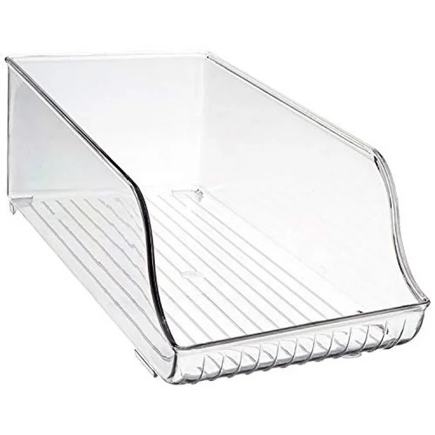 Greenco Stackable Refrigerator and Freezer Drink Holder Storage Bin, 13.5"x 5.5"x 3.75", (Clear, ... | Walmart (US)