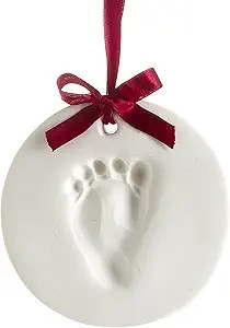 Tiny Ideas Baby's Handprint or Footprint Christmas Ornament, Easy No-Bake Keepsake Kit, Creative ... | Amazon (US)