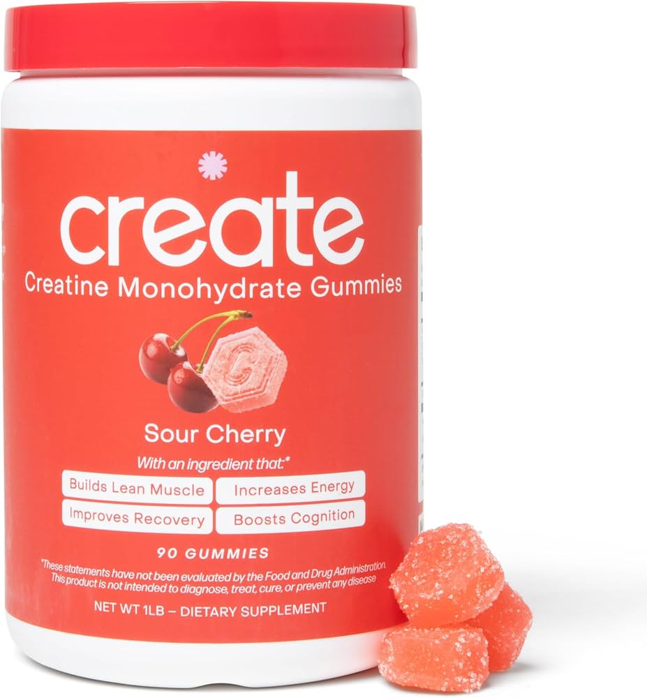 Create Creatine Monohydrate Gummies for Men & Women | 1.5g Creatine per Gummy for Muscle Strength... | Amazon (US)