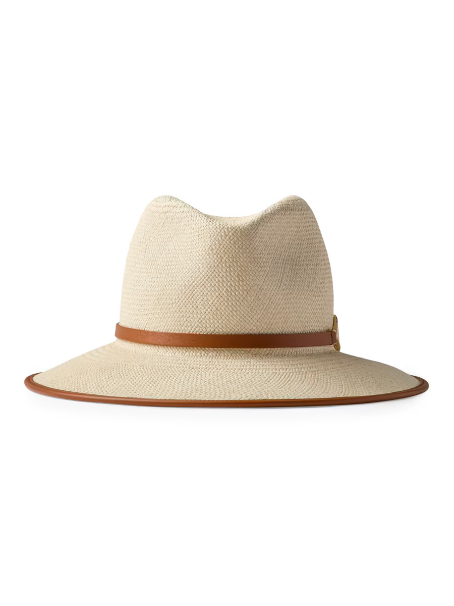 Valentino Garavani VLogo The Bold Edition Fedora Straw Hat | Saks Fifth Avenue | Saks Fifth Avenue
