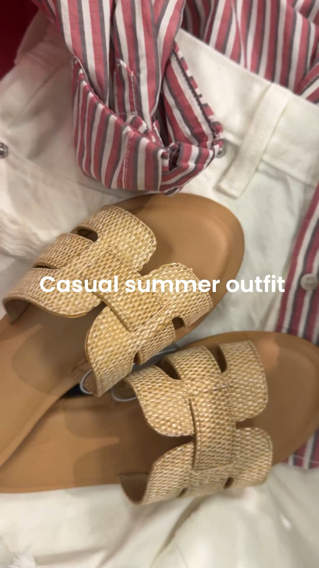 The cutest casual summer outfit from target! This button-down shirt is so nice. I went with a large I would size up on these shorts for a looser fit. The sandals are on sale 25% off.! Straw bucket handbag is on sale 20% off Striped button down is on clearance 15% off ￼

Perfect little outfit for Memorial Day, Fourth of July, outdoor barbecues and more!



#LTKOver40 #LTKSaleAlert #LTKootd