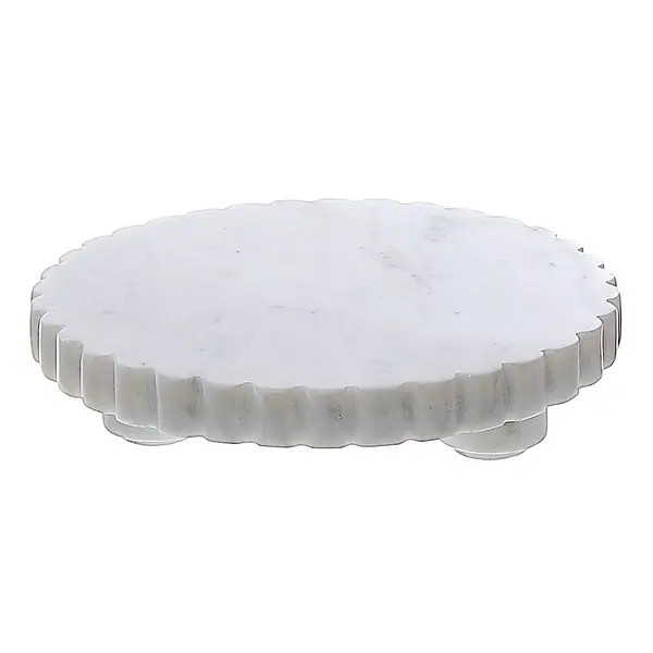 Marble Scallop Footed Round Dish - Bed Bath & Beyond - 42201935 | Bed Bath & Beyond