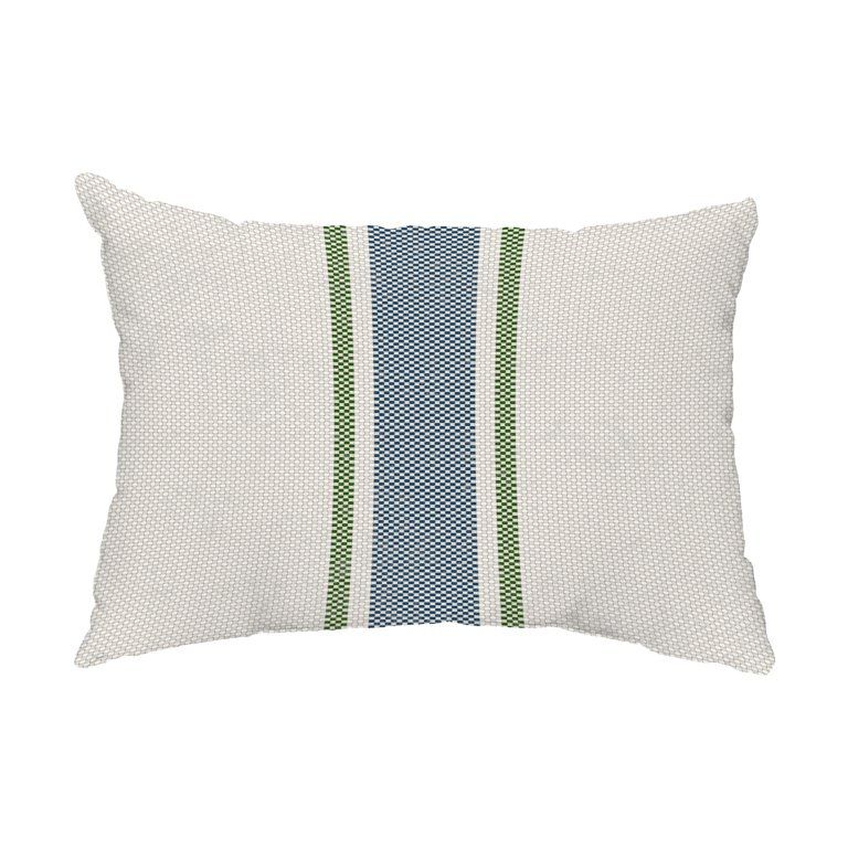 Simply Daisy, 14" x 20" Grain Sack Navy Blue Decorative Outdoor Pillow | Walmart (US)