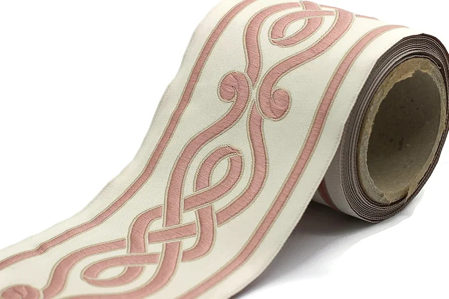 3.8 Yards Spool 3.9" Spiral Drapery Trim Jacquard Ribbon for Your Drapes Curtains Drapery Banding... | Amazon (US)