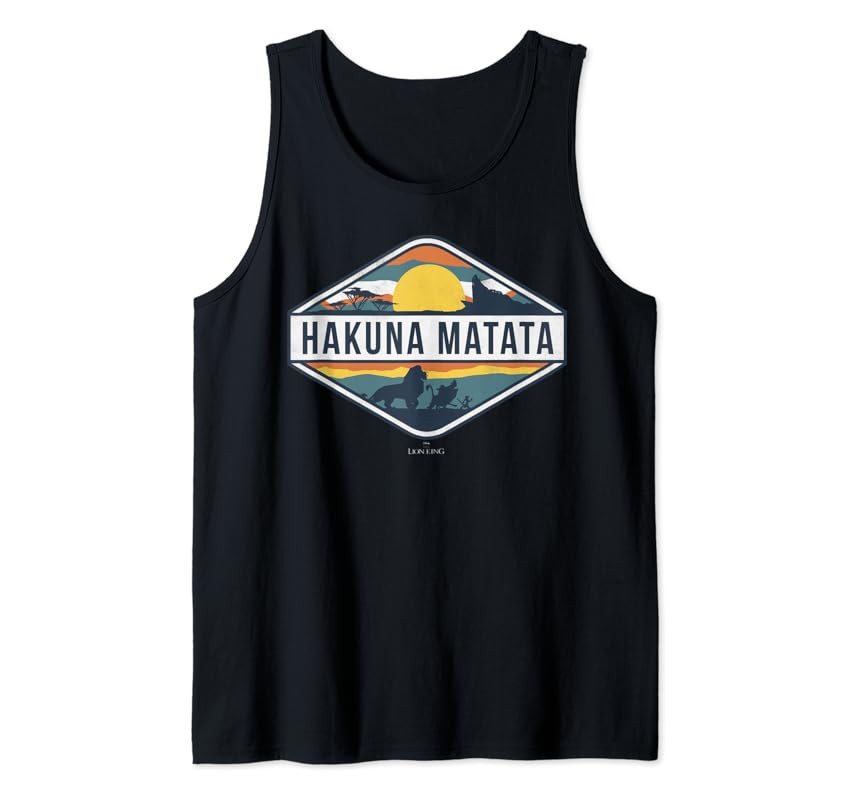 Disney The Lion King Hakuna Matata Diamond Logo Tank Top | Amazon (US)