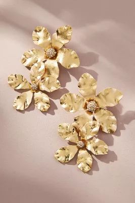 Double Floral Drop Earrings | Anthropologie (US)