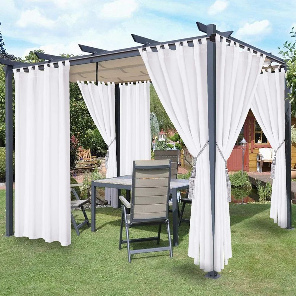 LORDTEX Waterproof Indoor/Outdoor Curtains for Patio - Thermal Insulated, Sun Blocking Detachable... | Amazon (US)