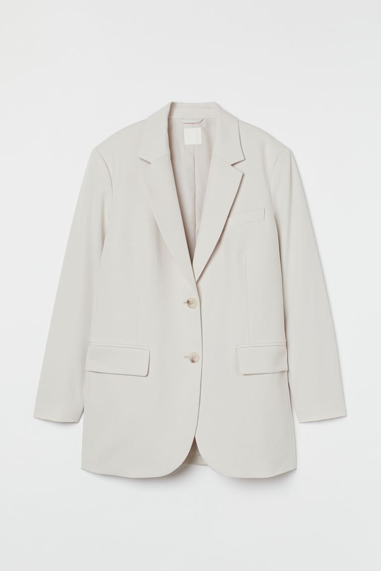 Oversized Jacket - Light beige - Ladies | H&M US | H&M (US + CA)