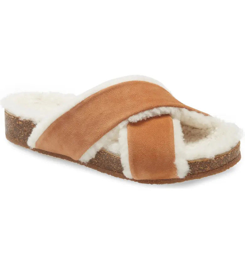 Jenni Kayne Genuine Shearling Lined Slide Sandal | Nordstrom | Nordstrom