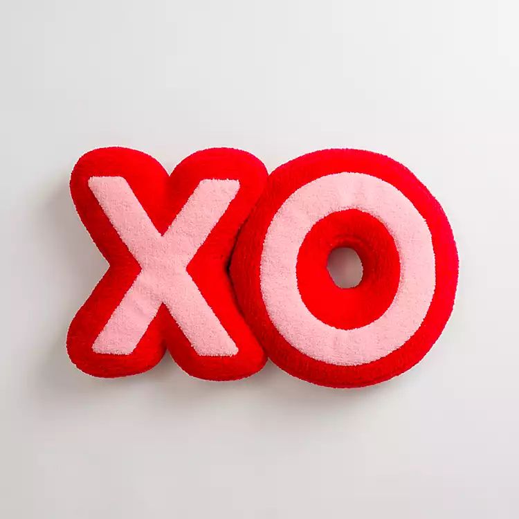 New! Red and Pink XO Pillow | Kirkland's Home