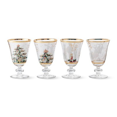 'Twas the Night Before Christmas Goblets Mixed, Set of 4 | Williams-Sonoma