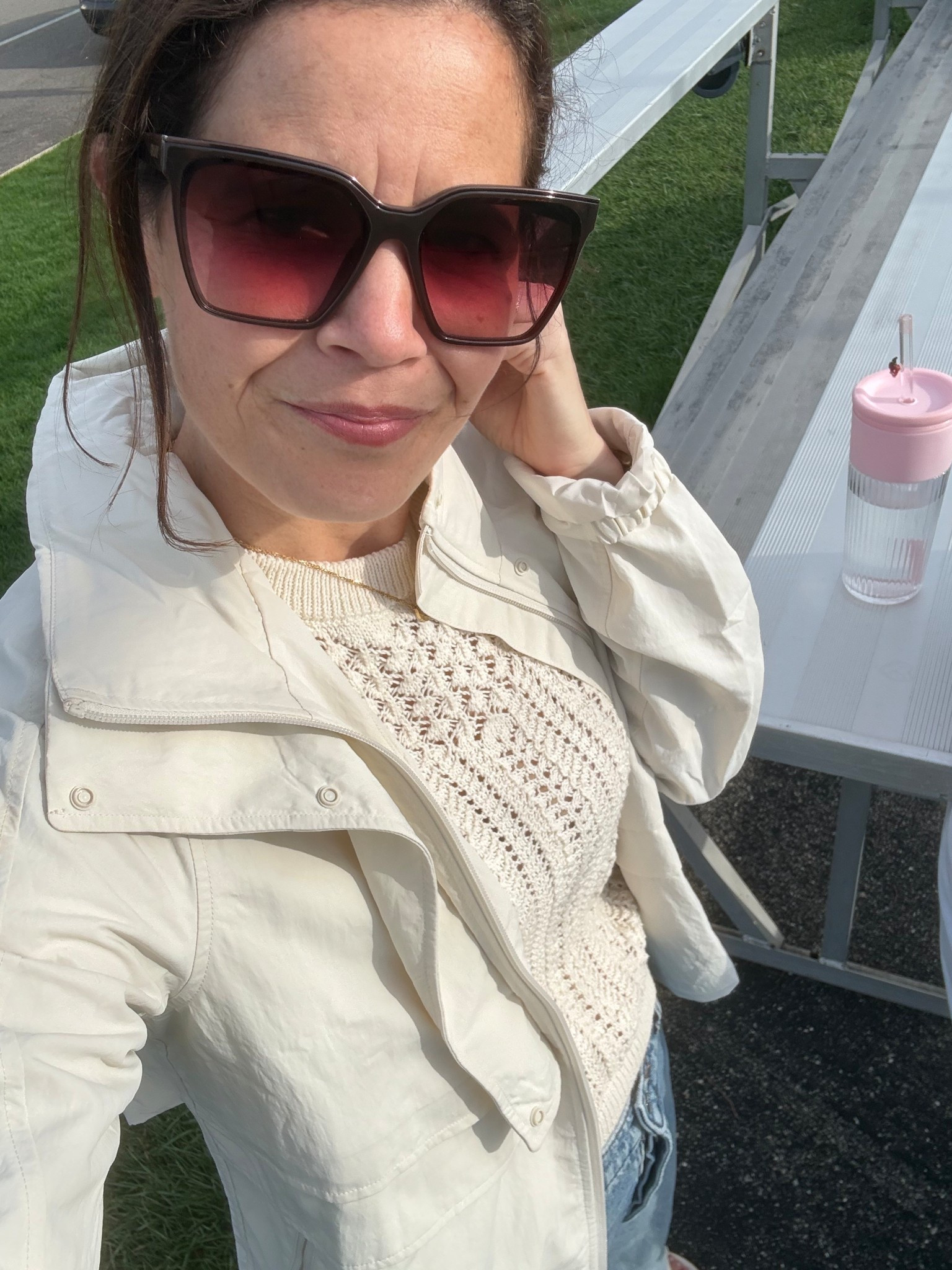 6 in jacket small in sweater 