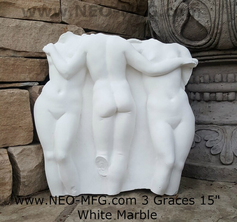 Roman Greek 3 Graces Three Sculpture Statue Www.neo-mfg.com Relic Plaque 15 - Etsy | Etsy (US)