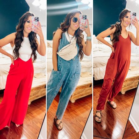 Amazon fashion finds - wearing a small in everything - viral trendy free people inspired women’s outfits for fall! Jumper / romper / jumpsuit 

#LTKstyletip #LTKSeasonal #LTKBacktoSchool