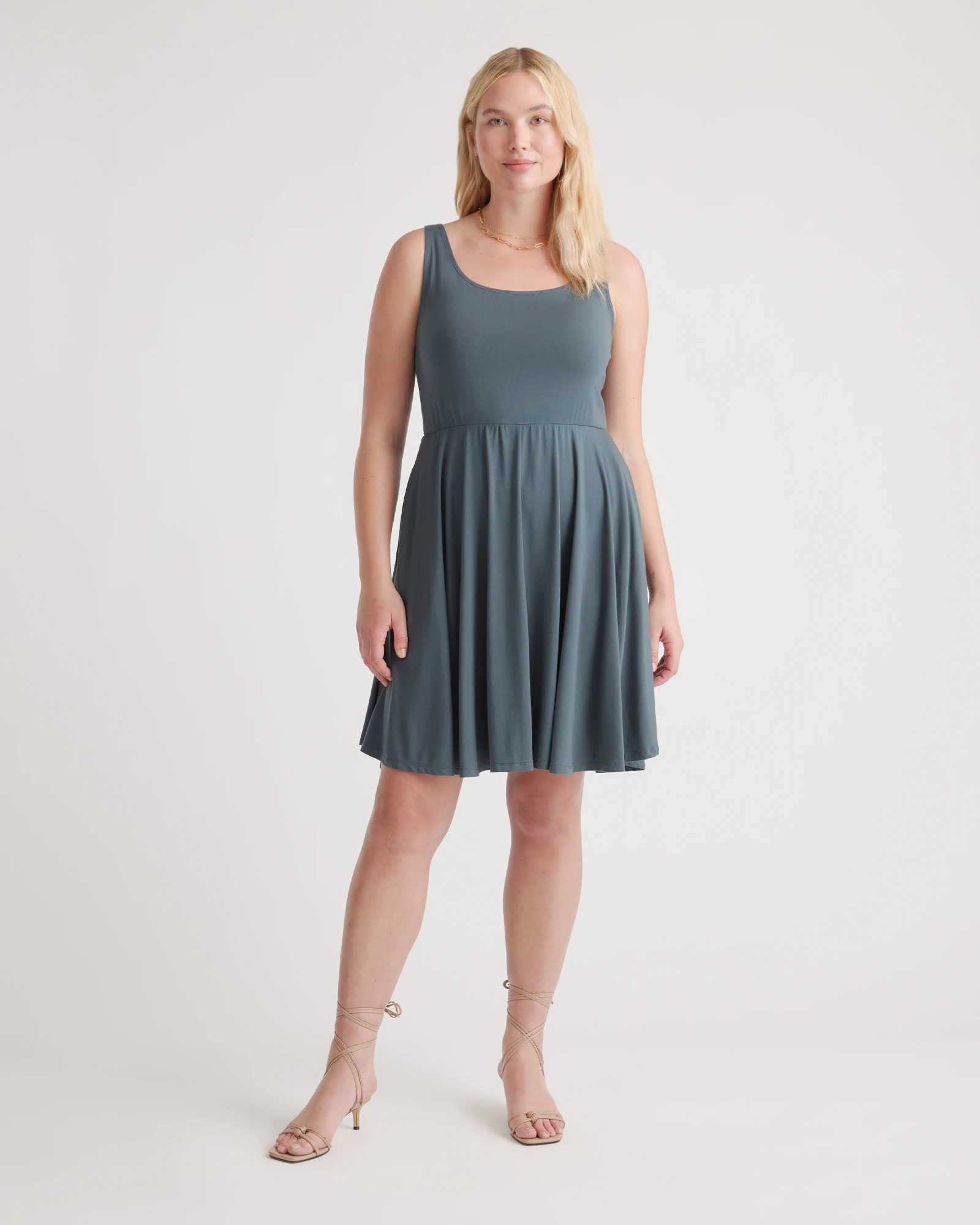 Tencel Jersey Fit & Flare Mini Dress | Quince