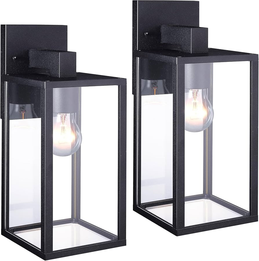 Outdoor Wall Lantern Waterproof Outdoor Wall Lights, Exterior Light Fixture with Toughened Glass ... | Amazon (US)