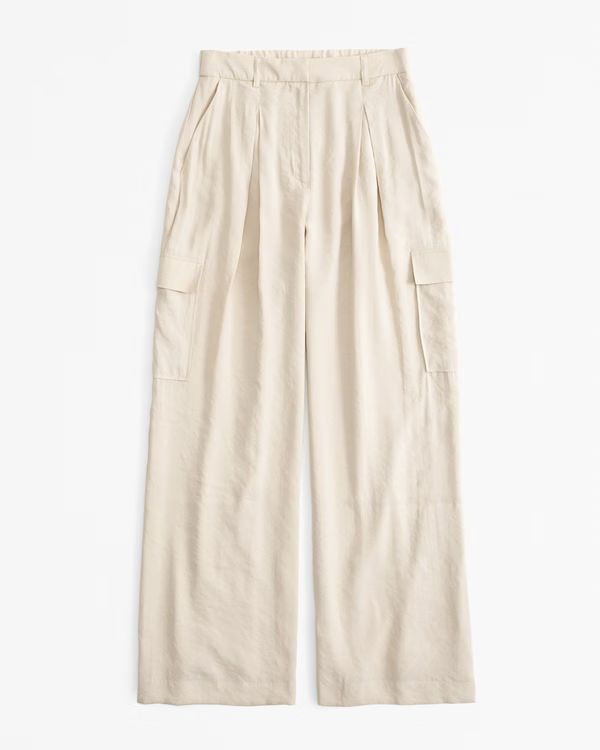 Women's Drapey Tailored Cargo Pant | Women's Bottoms | Abercrombie.com | Abercrombie & Fitch (US)