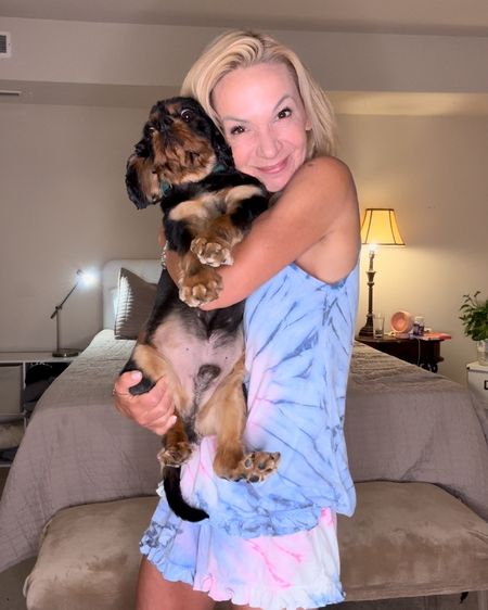 Cute pjs and a cute pup- life is good 🩵

xoxo
Elizabeth 

#LTKVideo #LTKOver40 #LTKSeasonal