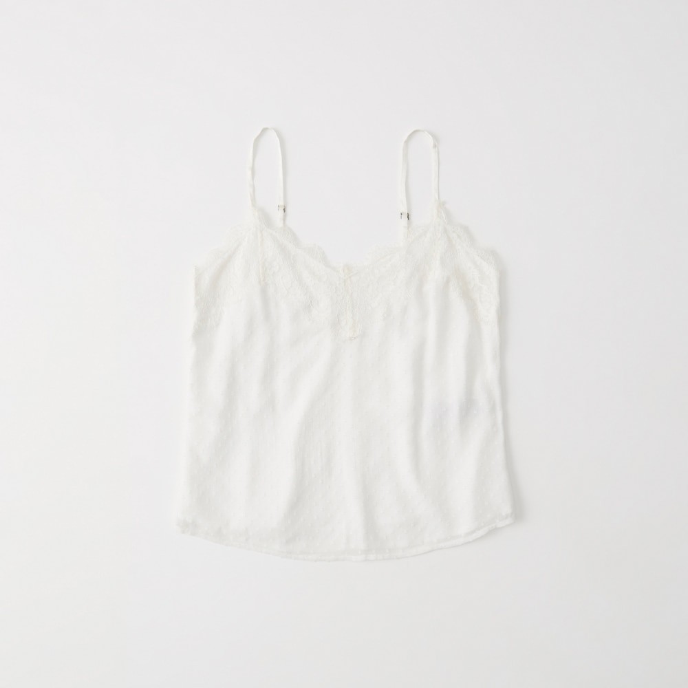 Lace-Trim Clipdot Cami | Abercrombie & Fitch US & UK