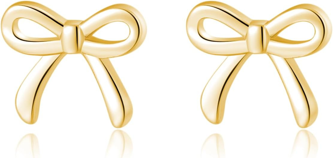 SLUYNZ Solid 925 Sterling Silver Tiny Bow Earrings Stud for Women Teens Small Bowknot post Stud E... | Amazon (US)