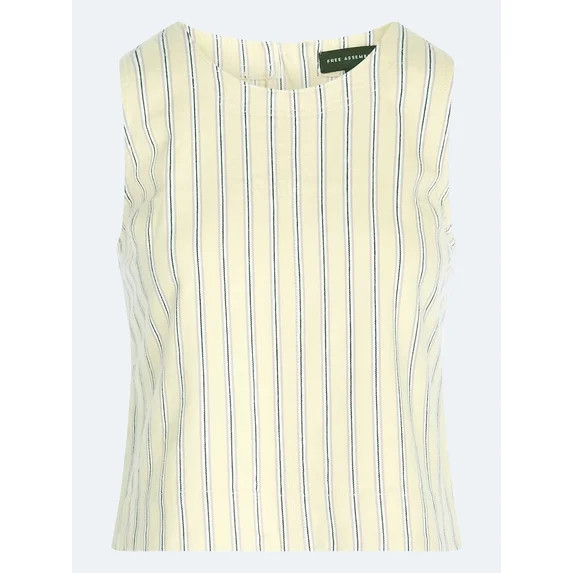 Free Assembly Women's Cropped Sleeveless Denim Top, Sizes XS-XXL | Walmart (US)