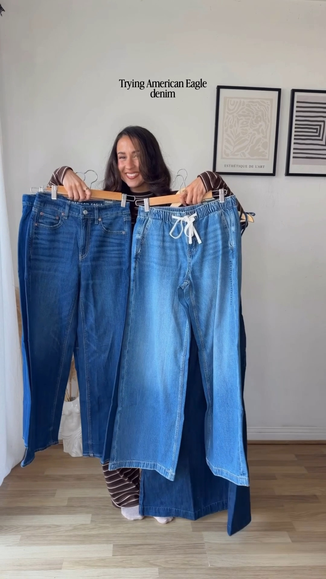 Trying American Eagle denim for the first time 💙 I am SO impressed!!! Which style is your favourite?! AD #AEPartner 

#LTKuk #LTKspring #LTKjeans