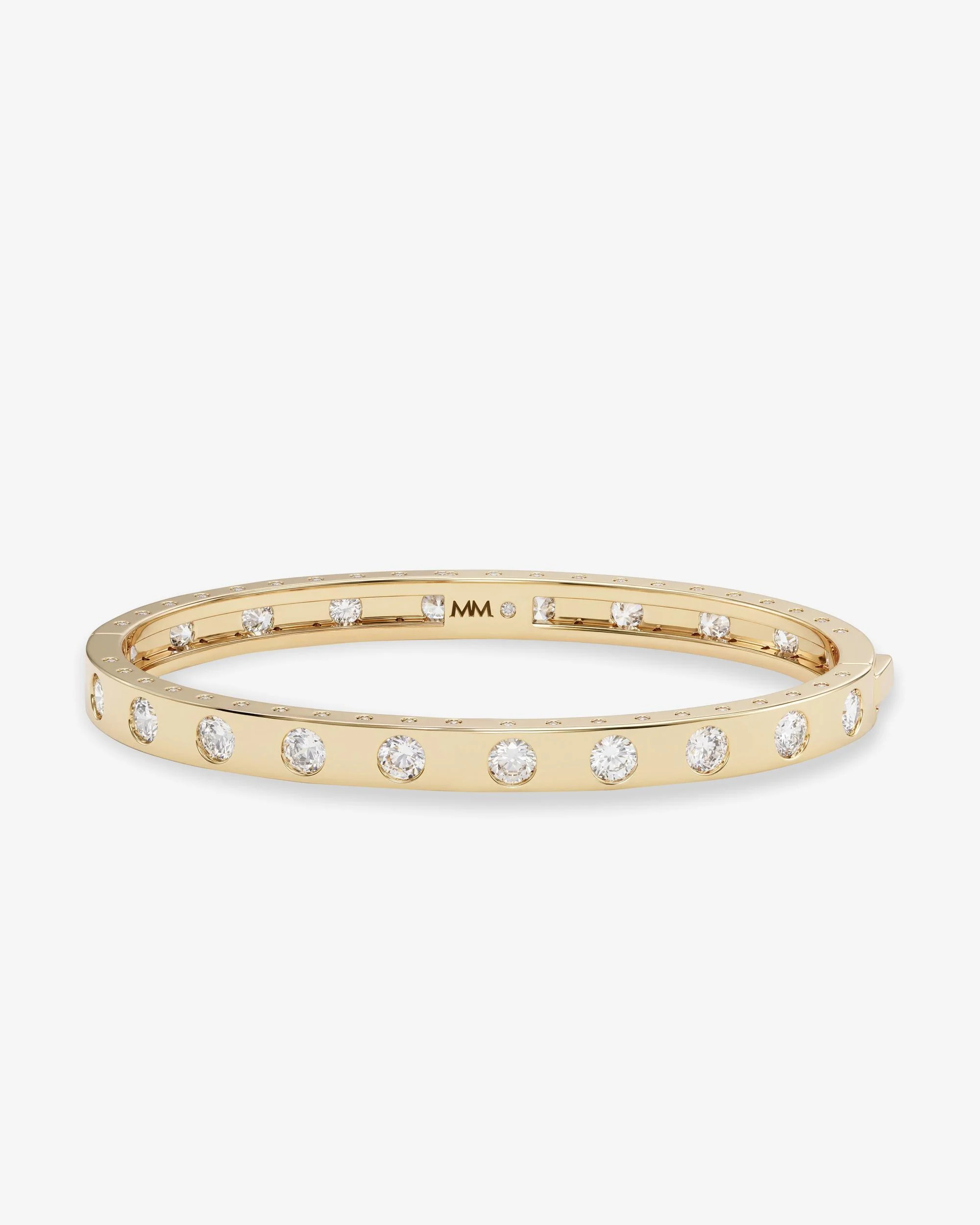 Ashley Gold Cuff Bracelet | Simulated Diamonds | Melinda Maria Jewelry