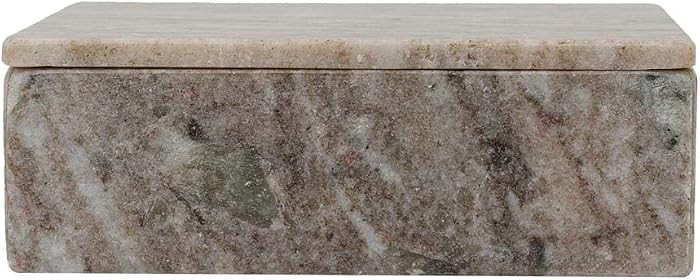 Foreside Home and Garden Beige Marble Box with Lid by Foreside Home & Garden | Amazon (US)