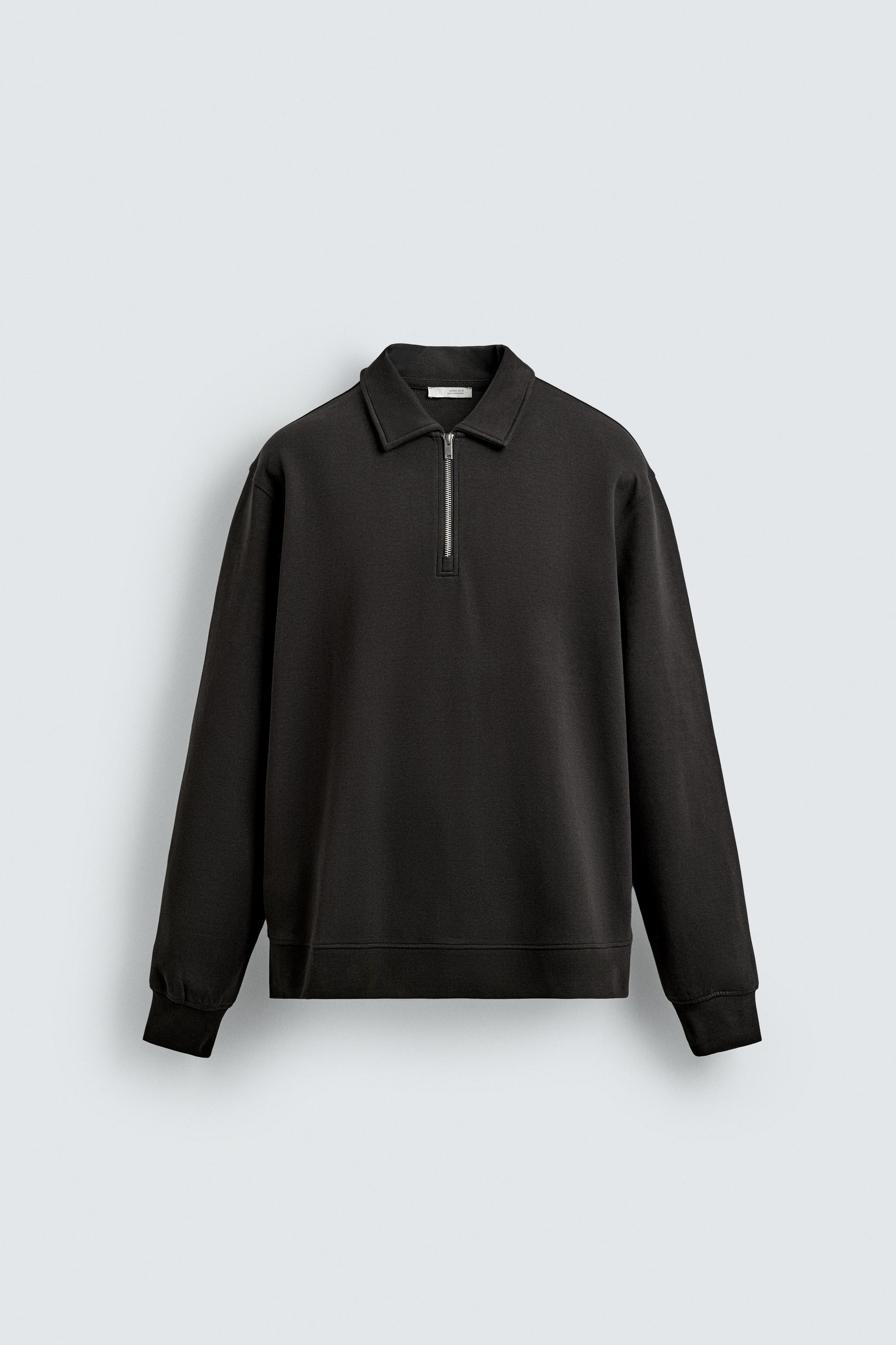 INTERLOCK QUARTER ZIP POLO SHIRT | Zara UK