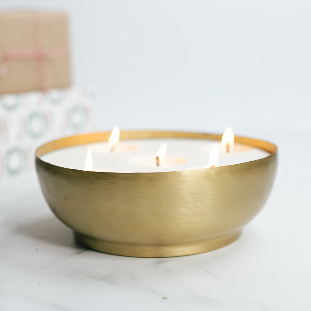 Christmas Day Brass Candle | Antique Candle Co.