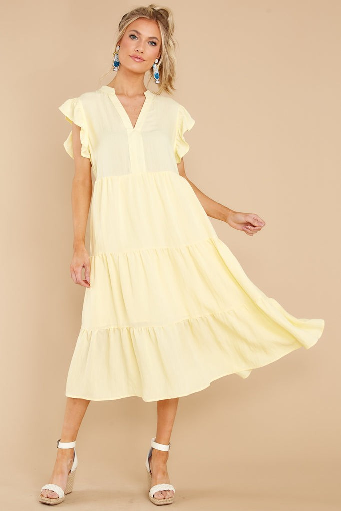 Meaningful Ways Yellow Midi Dress | Red Dress 