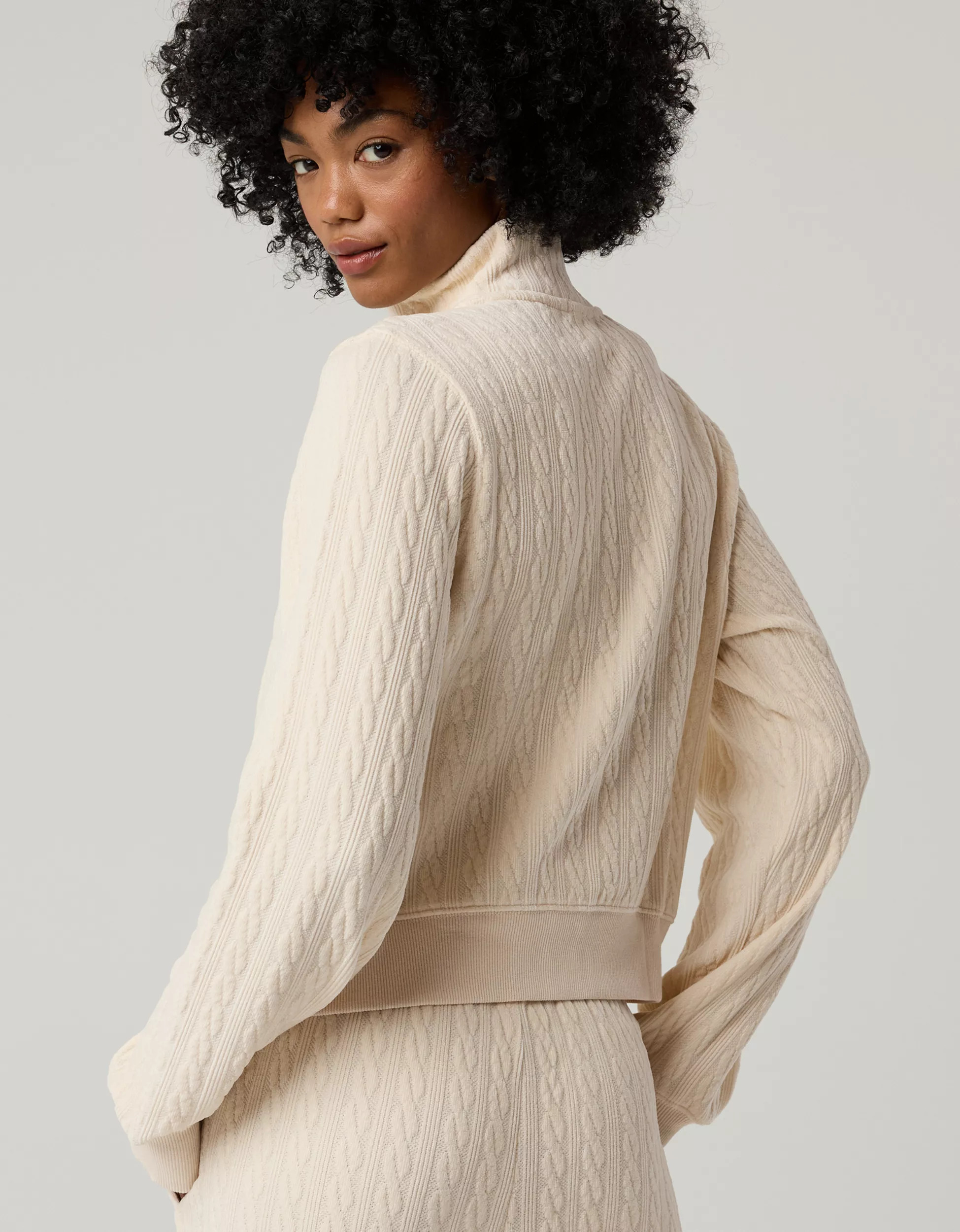 OFFLINE By Aerie Cable Lounge Full Zip | Aerie