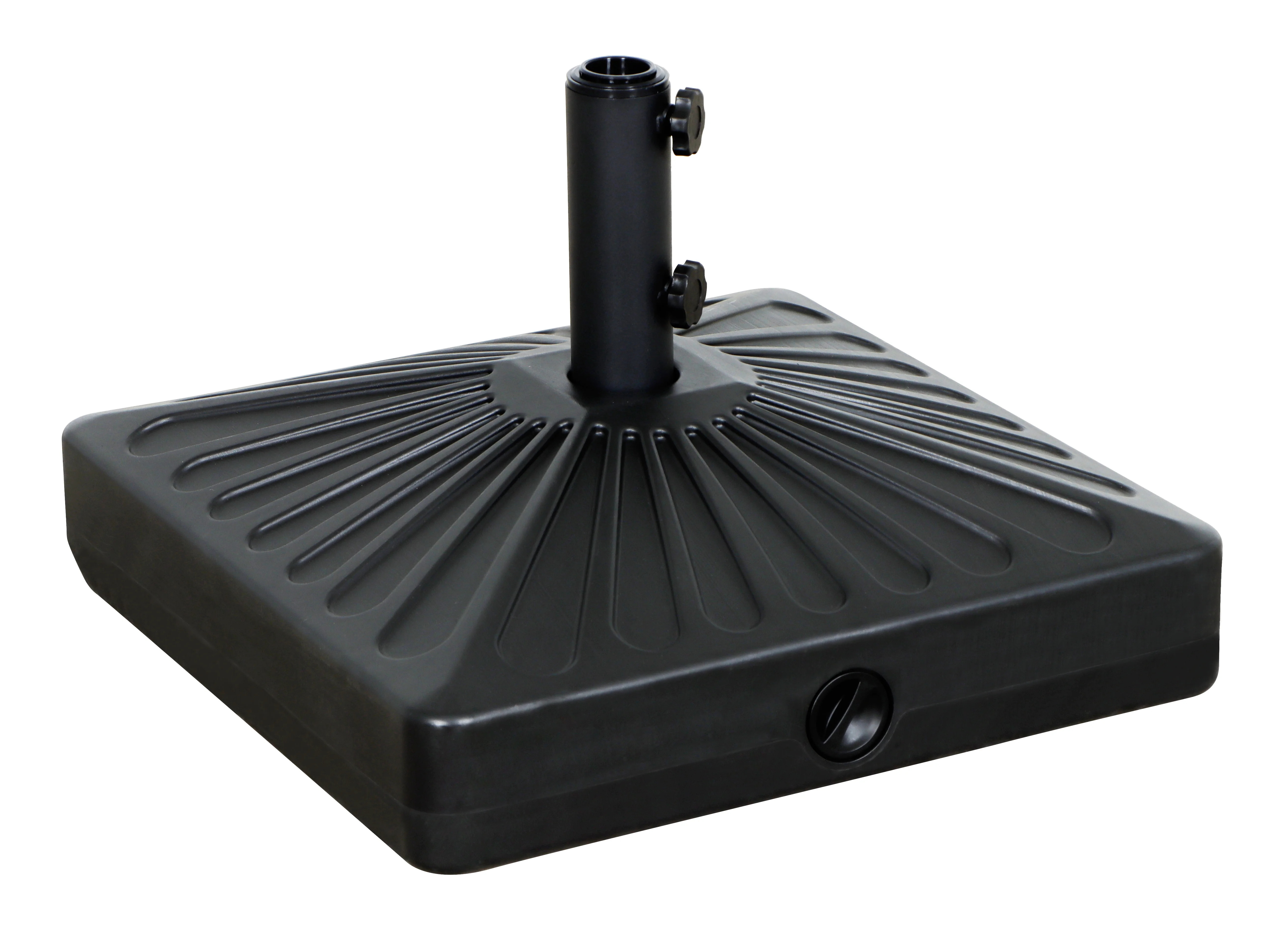 Better Homes & Gardens 50lb Square Outdoor Fillable Wheeled Umbrella Base, Black | Walmart (US)