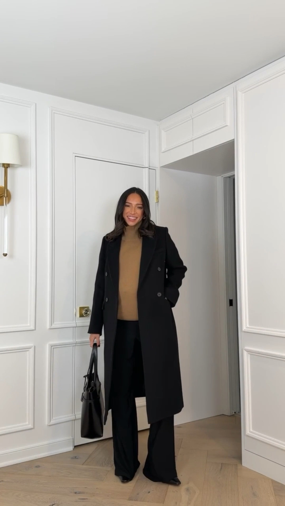 Winter work outfit 🤍 Sizing details below 👇🏽 I sized up +1 in everything for the bump!

Longsleeve tee - S 
Lounge pants - M
Turtleneck sweater - M 
Wide leg pants - M 
Wool Cashmere coat - M
@aritzia #aritziapartner

Winter outfit
Winter fashion
Work outfit 
Office outfit
Workwear

#LTKBump #LTKWorkwear #LTKSeasonal