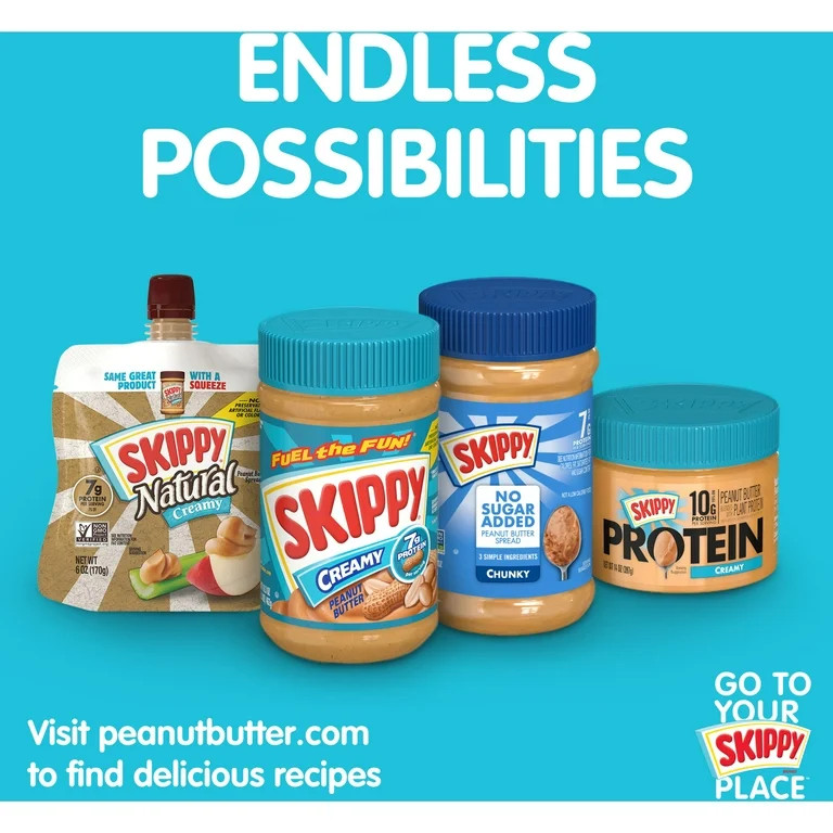 SKIPPY Peanut Butter, Creamy, Plastic Jar 16.3 oz | Walmart (US)