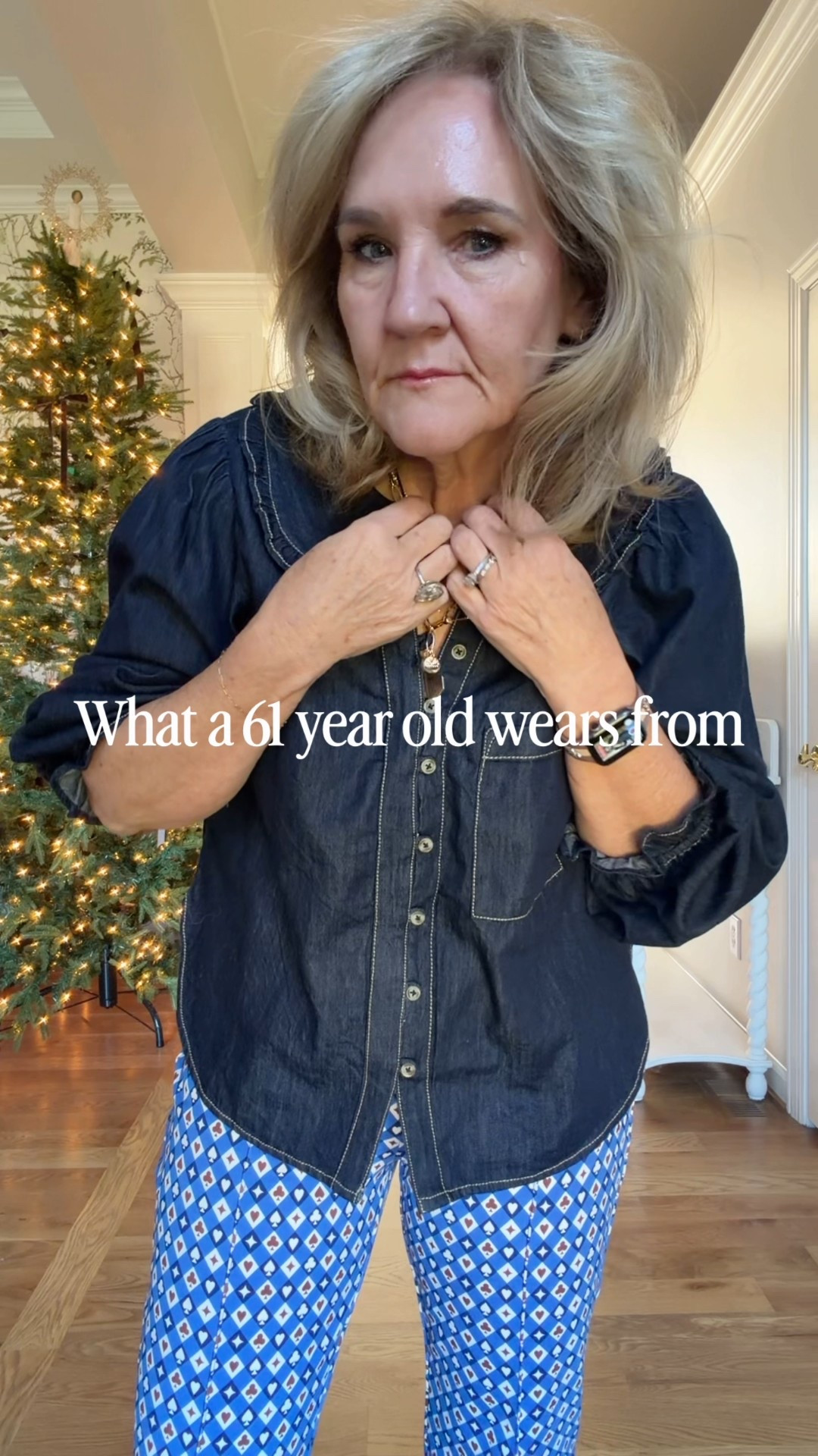 @anthropologie new arrivals. 
Patterned knit pants size medium 
Tops size medium 
Love these burgandy flats. Super cute with socks too. Tts. 
Sweatshirt & sweater size medium 
Mother jeans these you must size up! Wearing a 30 petite 

#LTKootd #LTKPetite #LTKOver40