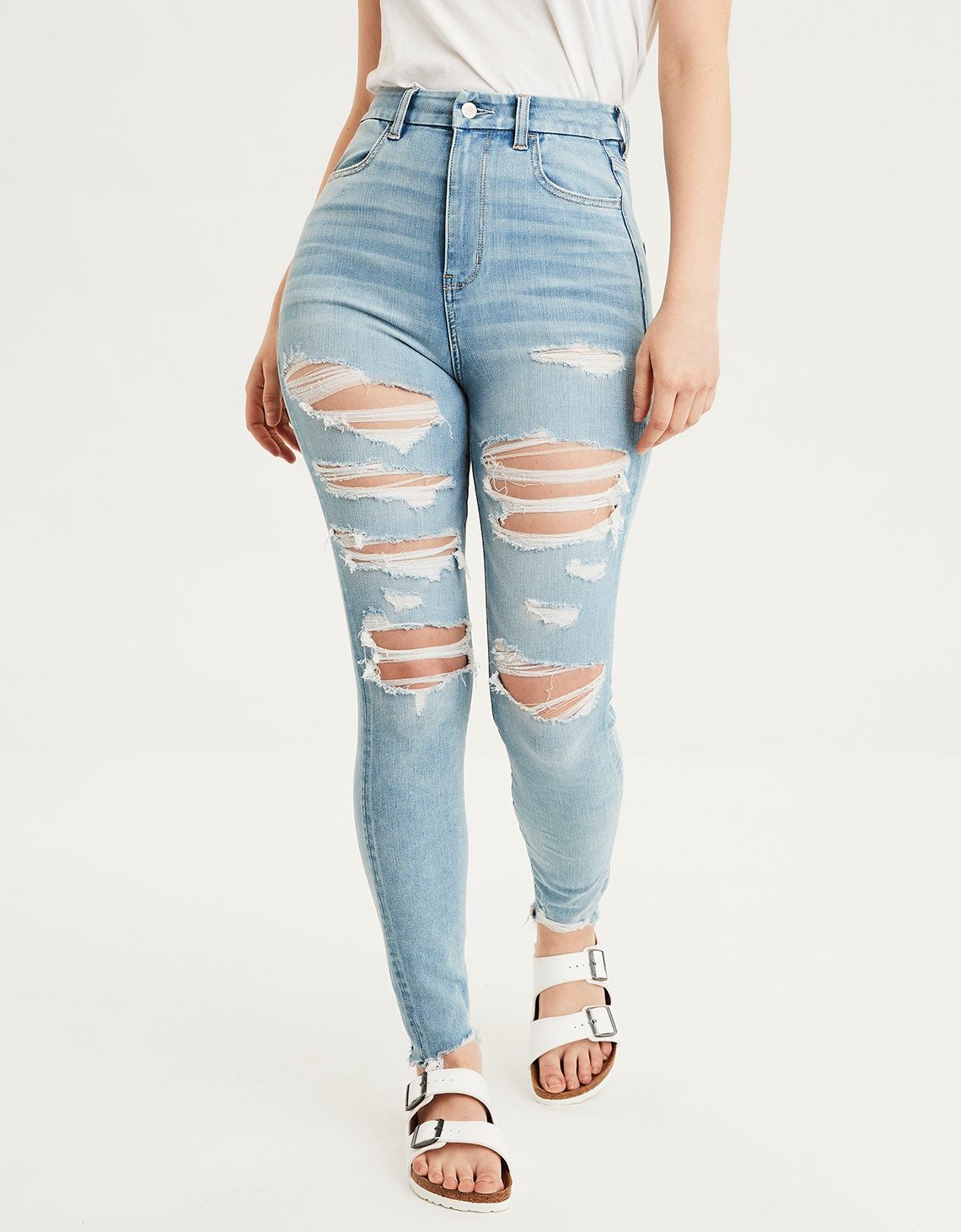 AE 360 Ne(X)t Level Curvy Highest Waist Jegging, Crushed Ice | American Eagle Outfitters (US & CA)