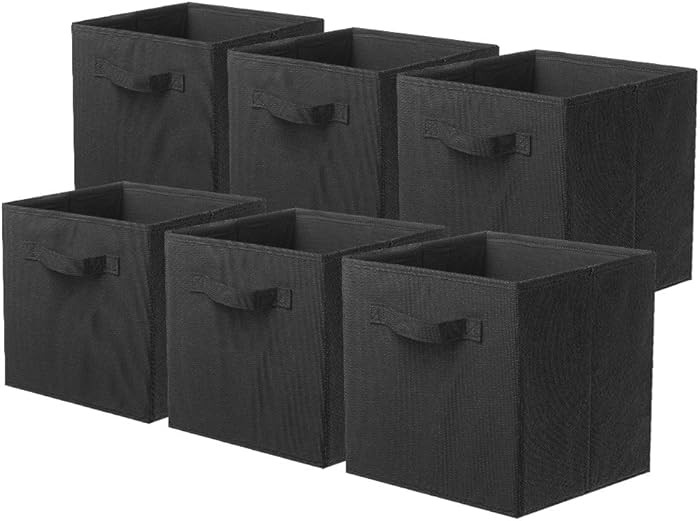 ShellKingdom Foldable Fabric Storage Cubes And Cloth Organizer Drawer For Closet And Toys, 6 Pack... | Amazon (US)