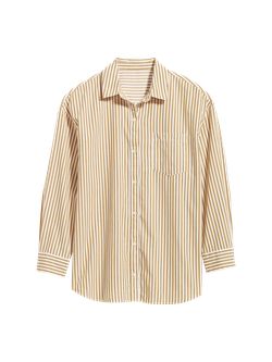 Oversized Striped Shirt for Women | Old Navy (US)