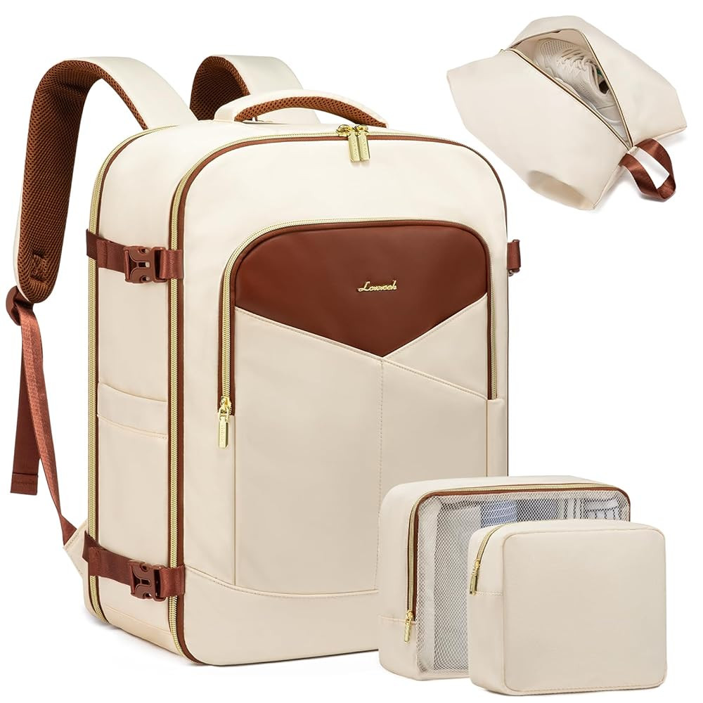 LOVEVOOK Travel Backpack for Women&Men,Personal Item Travel Bag with 3 Packing Cubes,TSA Carry on... | Amazon (US)