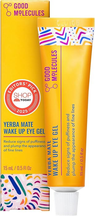 Good Molecules Yerba Mate Wake Up Eye Gel - Hydrating Under Eye Gel Cream with Hyaluronic Acid an... | Amazon (US)