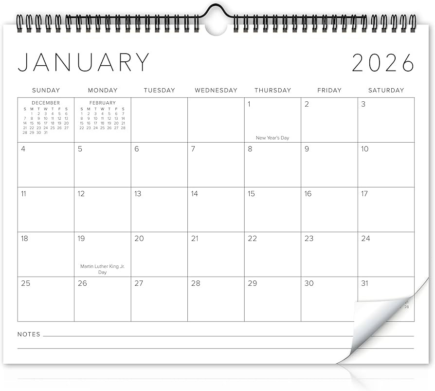 Beautiful 2026 Wall Calendar - Runs from January 2026 until July 2027 - Large 14.5" x 11.5" Offic... | Amazon (US)