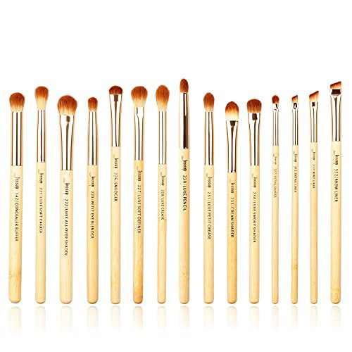 Jessup Eye Makeup Brushes Set, Premium Synthetic Eyeshadow Blending Concealer Eyebrow Eyeliner Brush, 15pcs Labeled Bamboo Make Up Brushes T137 | Amazon (US)