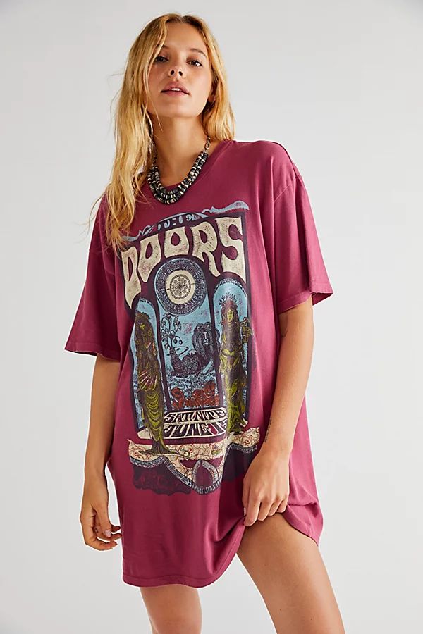 The Doors Tee Shirt Dress by Daydreamer at Free People, Jam, XS | Free People (Global - UK&FR Excluded)