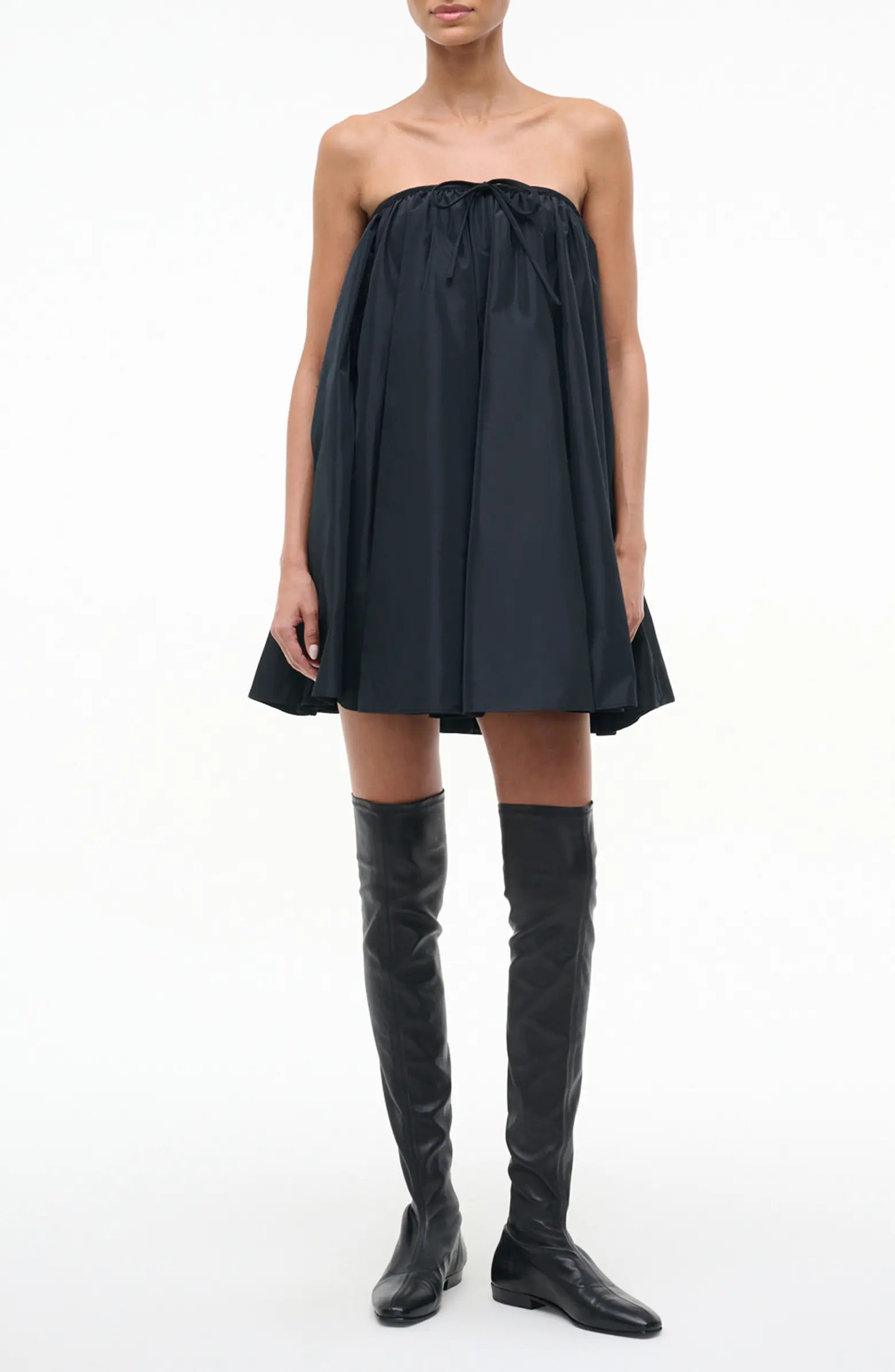 Sofia Strapless Satin Trapeze Minidress | Nordstrom