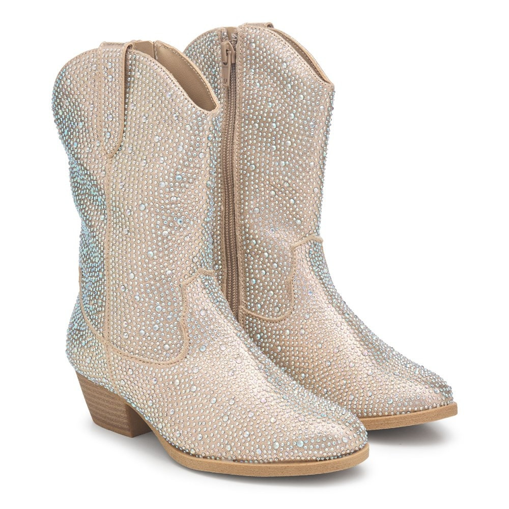 Kids' Kid William Rhinestone Western Boot Little/Big Kid | Famous Footwear