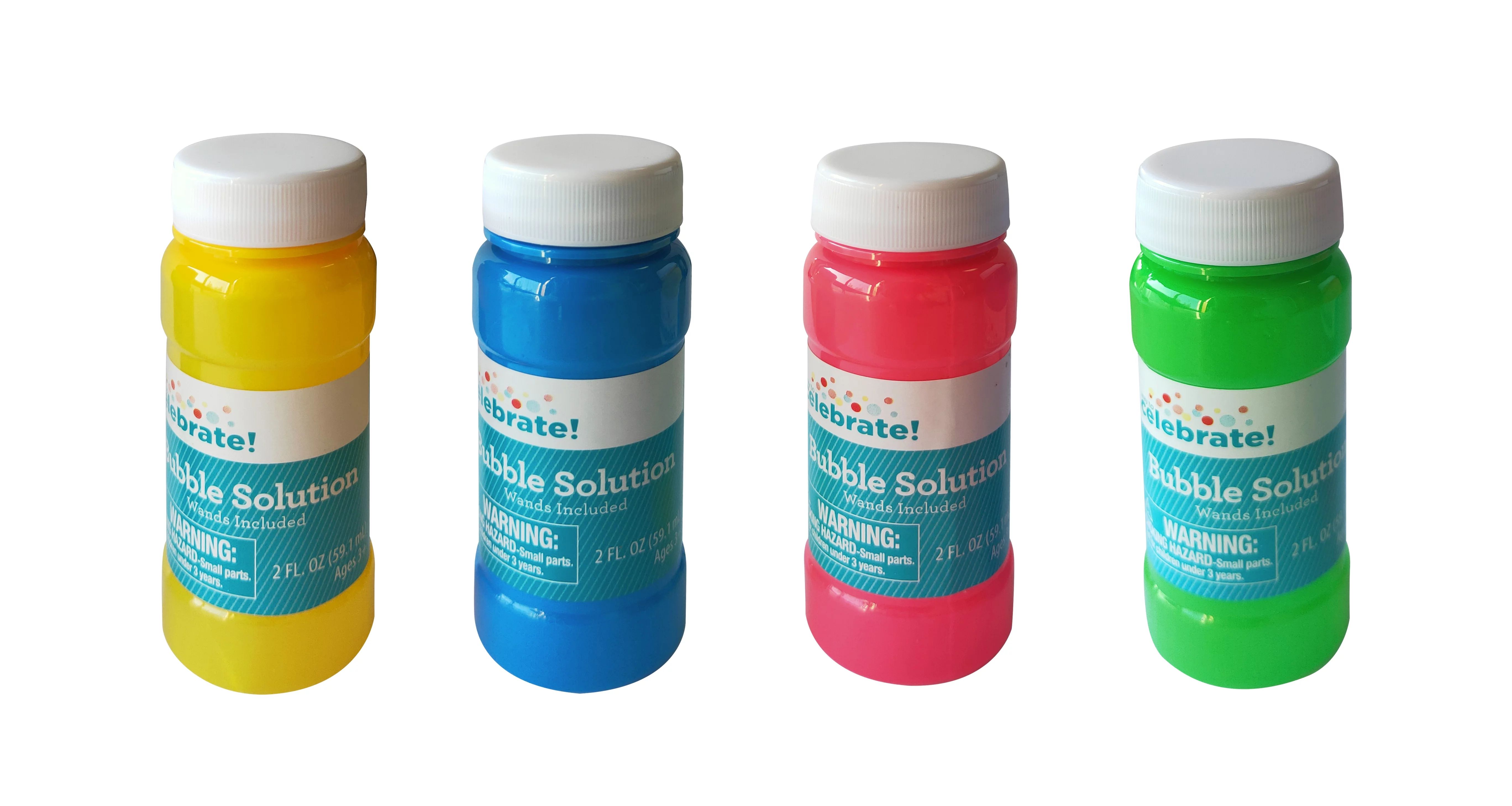 Way to Celebrate 8ct 2oz Bubble Solution with 4 Asst Color at Party | Walmart (US)