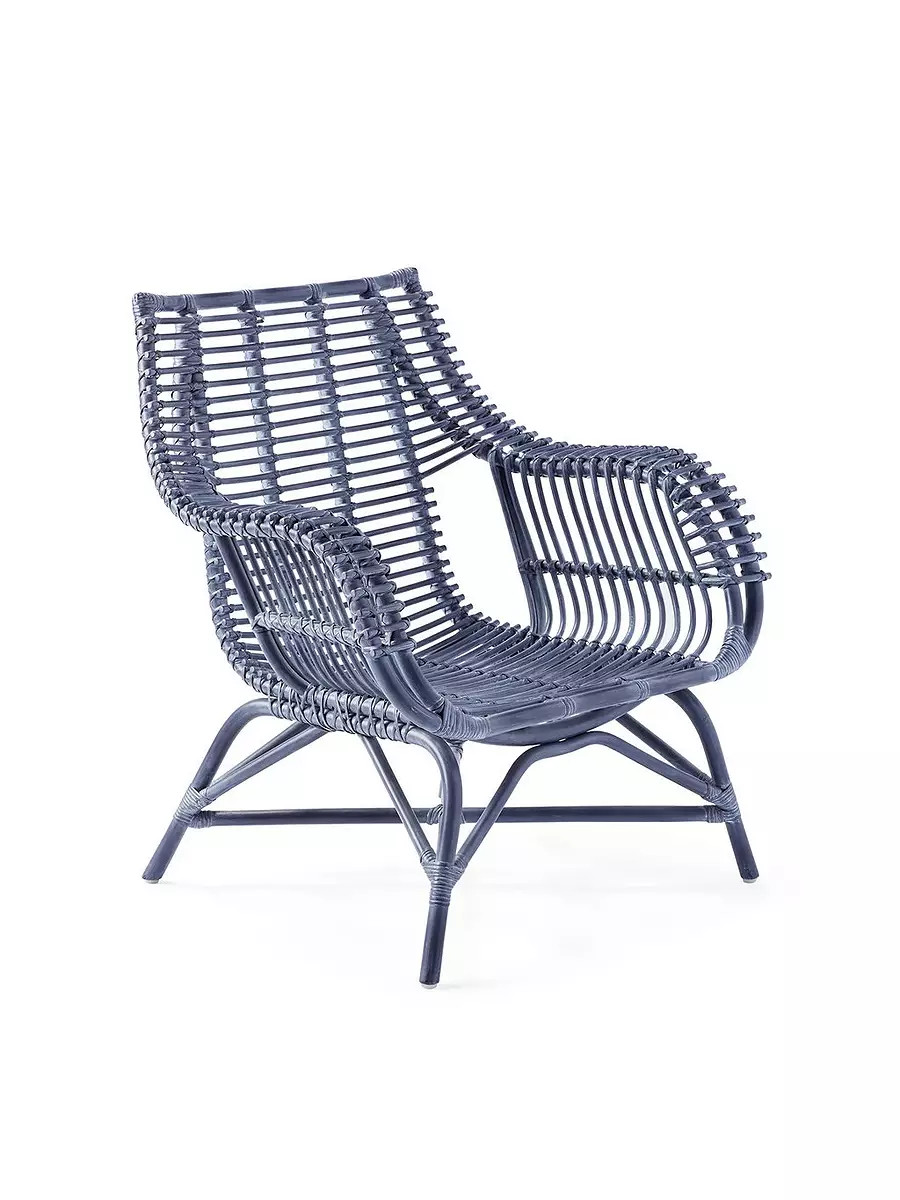Venice Rattan Chair - Vintage Indigo | Serena and Lily