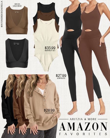 ARITZIA + Amazon finds!✨ $27.99 Amazon jumpsuits + $28.99 Amazon ribbed pullovers!✨ Share this post with a friend!!🤗 Click on the “Shop OOTD Collages” collections on my LTK to shop!🤗 Have an amazing day!! Xo!! 

#LTKfitness #LTKfindsunder50 #LTKfindsunder100